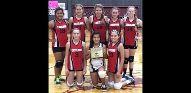 8th Grade Lady Mavs placed 1st in the Hawley Tourney.