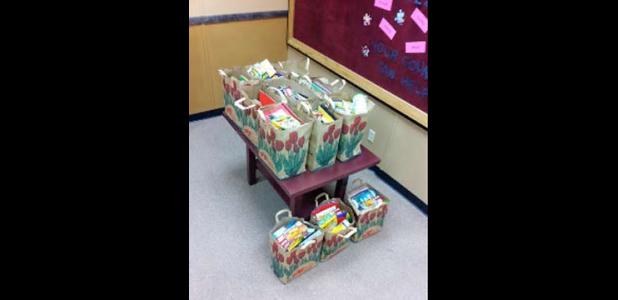 Shoppin’ Basket provided twelve bags of supplies to Ranger Elementary School.