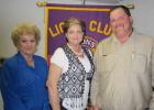Lion Mary Wells, Ranger City Secretary, Penny Cate, new City Administrator, and Avery Rowe, Public Works Supervisor at Ranger Lions Club.