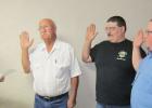 Following the canvass of election votes, Mayor Robert Ervin (Incumbent) and Commissioners DylanCogburn (Incumbent) and David Campbell were sworn into office by City Secretary Tacy Warren.