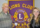 Dr. Mike Winslow and Stephanie Lowther visited Ranger Lions Club Thursday.