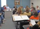 Citizens address E.I.S.D. Board of Trustees in Open Forum at their March 6th meeting.