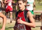 Mitchell Moreno begins the home stretch in the Region 1 XC meet this past Friday.