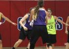 Lady Lobo defense during Spring League play.